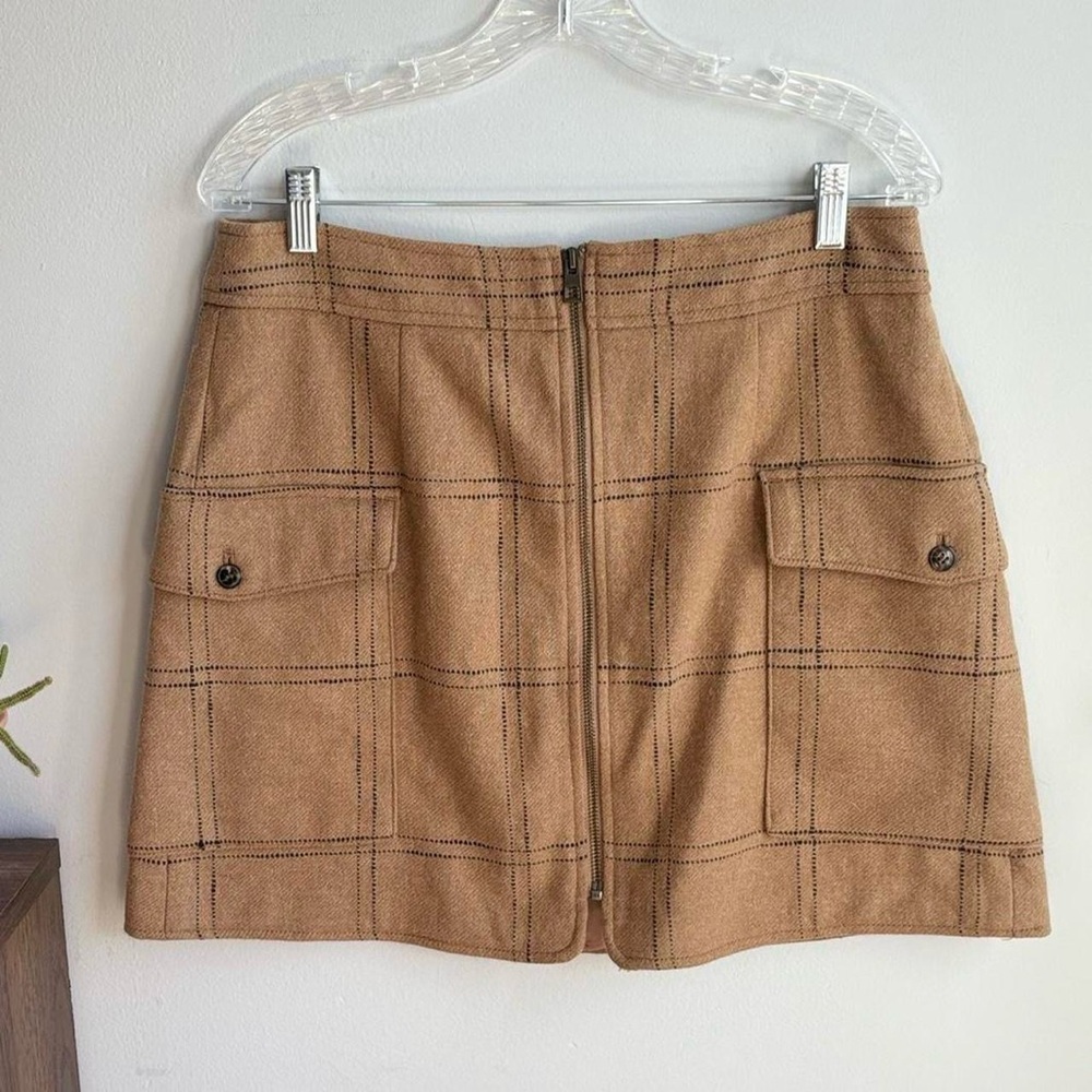 Madewell Tan Mini Skirt with Pocket Design Size 12